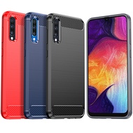Casing Samsung A30s Case High-grade Carbon Fiber Cover Soft TPU Phone Case Samsung Galaxy A30s