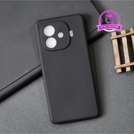 Iqoo Z9 5G Iqoo Z7 Iqoo Z7X liquid Silicone Macaron Square Color Black Case Iqoo Z9 5G Iqoo Z7 Iqoo 