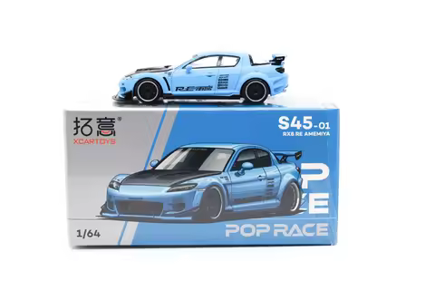 Xcartoys Pop Race 1:64 LIGHT BLUE RE AMEMIYA RX-8 Diecast Model Car