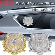 Hyundai Car Metal Decoration Sticker Car Logo Warning Stickers 3D Car Body Side Label Decal For Elan