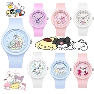 Sanrio Watch Kawaii Kuromi Cinnamoroll Silicone Watch Girl Cute Children's Watch Christmas Birthday 