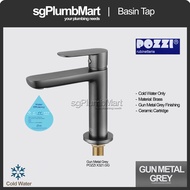 Pozzi x sgPlumbMart Gun Metal Grey Basin Tap X321GG Bathroom Wash Basin Cold Faucet Tap