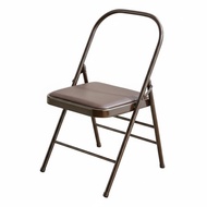 [lzdjlmy2ua] Foldable and Portable Mind-Body Practice Chair PU Leather Seat Iyengar Mind-Body Practi