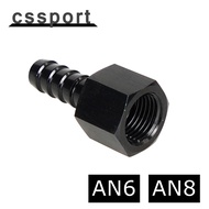 6AN 8AN Fuel Line Adapters Fit Thread Male To 3/8" Hose AN6 AN8 Barbed Fitting Adapter with AN-6 AN-