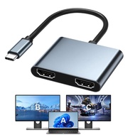 USB-C to Dual 4K HDMI Display Adapter: Extend Your MacBook Monitor  Penyesuai Penukar Paparan USB-C 