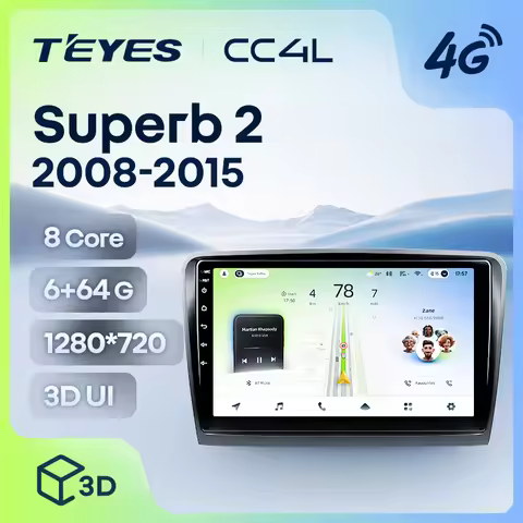 TEYES CC4L For Skoda Superb 2 B6 2008 - 2015 Car Radio Multimedia Video Player Navigation Stereo GPS