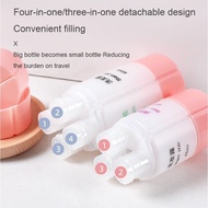 4in1 Travel Bottle Soap Shampoo Dispenser Bottle Portable Travel Lightweight Lotion Bottle Bathroom