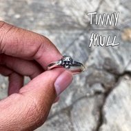 Tinny skull ring, sterling silver 925 (perak925) Flagofskull