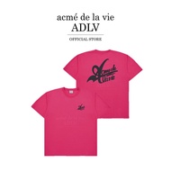 ADLV [acme de la vie] เสื้อยืด Oversize รุ่น Big Logo 2 Printing Short Sleeve T-Shirt Pink (50213SBL