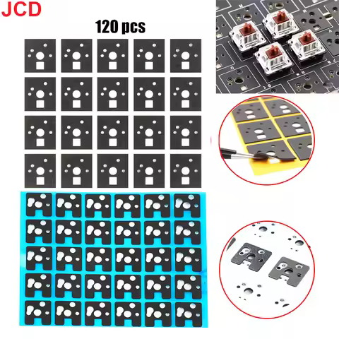 120pcs Poron PE EVA Pad for Mechanical Keyboard PCB Switch Pads Stickers Foam Material Gasket Improv