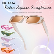 OQ BOGA 16 Styles Women Anti UV Rectangle Frame Sunglasses Female Fashion Colorful Full Rim Sun Glasses UV400