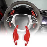 For Chevrolet Corvette C7 Z06 ZR1 2014-2019 Aluminum alloy Car Steering Wheel Paddle Shifter trim co