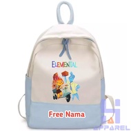 DISNEY ELEMENTAL KIDS BACKPACK FREE NAME