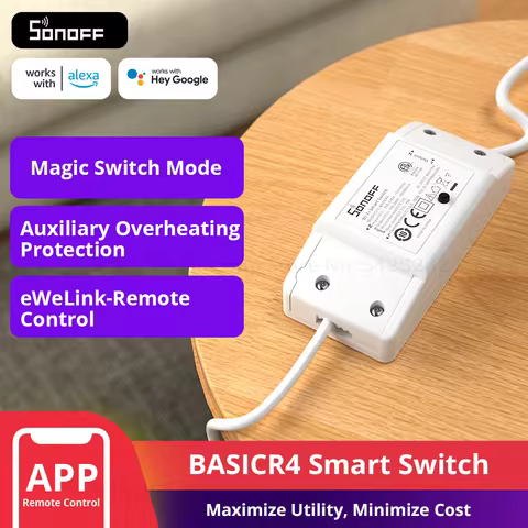 SONOFF BASICR4 Wifi Switch Smart Home Relay Light Switch Universal Breaker Timer eWeLink Remote Cont