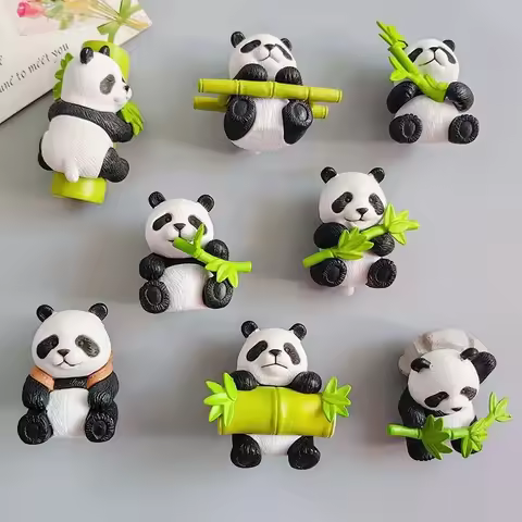 Panda Refrigerator Magnet 3D Three-dimensional Home Creative Magnetic Decoration Chengdu Tourist Sou