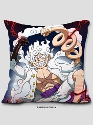 One Piece Luffy Nika Form Zoro Pillow Anime Cartoon Sofa Cushion Bedroom Headboard Backrest