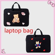 ~ ⭐️Bear ⭐️ins cute bear Cartoons Bag Laptop Sleeve 15.6inch Laptop Case Embroidery 11 12 inches Cute Trendy Korea 13inch 14 15