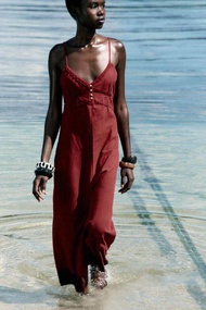 Zaraแท้ชนช็อปเดรสผ้าลินินแบรนด์ ZARA (R31) ราคาในช้อป 2700฿