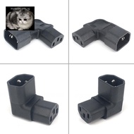 manysincerity 3pin Male To Female Extend 90 Degree Down Up Angle AC Converter IEC 320 C14 To C13 Lef