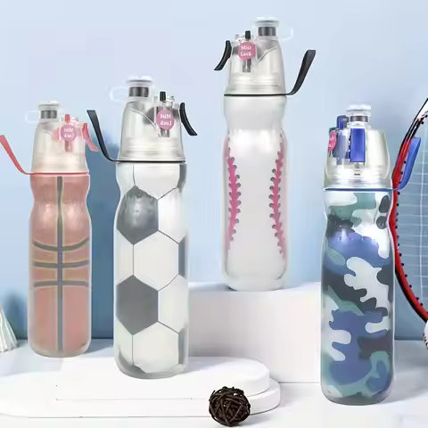 Spray Water Bottle Drinking Bottle Sports Bottle Cycling Bottle 590ml Gym & Cycling-Specific Triple-