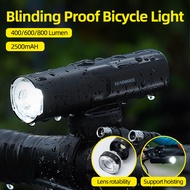 Anti glare 800LM Bike Light Front Lamp USB Rechargeable LED 2500mAh Bicycle Light Waterproof Headlight Bike Accessories