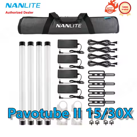 .Nanlite Pavotube II 15/30X RGB LED Light Tube 2700K-12000K Nanguang Handheld Fill Light for Studio 