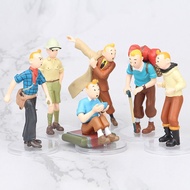 6 Types Tin Tin Tin Tin Tin Tin Tin Toy Cake Baking Decoration Doll-Toy Anime Capsule Toy-Defect