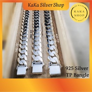 Original 925 Silver TP Bracelet Bangle For Men (340/380/420TP) | Gelang Tangan TP Bangle Lelaki Perak 925 | Ready Stock