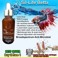 PA Sil-Life Betta (30ml) cegah & rawat ikan laga Luka/sakit - fish aquarium 20ppm colloidal nano sil