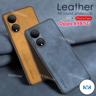 KK Oppo A98 5G 2023 Leather Texture Phone Case Sheepskin Leather Phone Case For Oppo A98 5G OppoA98 