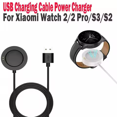 USB Charger For Xiaomi Watch S4/S3/S2 42mm/46mm Smartwatch Charging Cable Data Cord Charger For Xiao