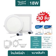 ชุดยกลัง โคมฝังฝ้า  Panel Light LED 9W 12W 18W ทรงกลม/ทรงเหลี่ยม มีแสงขาว/แสงวอร์ม/3แสง  โคมติดเพดาน