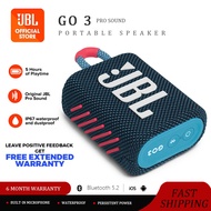 【 Support Warranty 】JBL GO3 Bluetooth Speaker Portable Waterproof Wireless Speaker Bass For IOS/Android/PC Speaker Game rechargeable Speaker Built in hands-free calling microphone Mini Speaker JBL Go 3