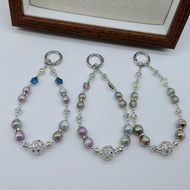 keychain cute keychain couple Light Luxury Fashion Opal Heidi Beads Mobile Phone Chain ins Diamond B