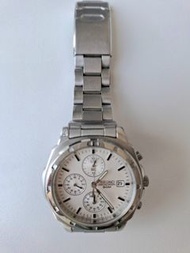 SEIKO 7T92-0CA0 石英計時手錶 銀白色 (中性款)