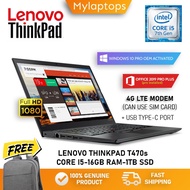LENOVO THINKPAD T SERIES (T440s/T450s/T460s/T470s/T480)  [ CORE i5 / UP TO 16 GB RAM & 1TB SSD] 14 I
