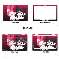 Laptop Skin Sticker Kuromi Model - Decal Stickers For Dell, Hp, Asus, Lenovo, Acer, MSI, Surface,Vai