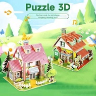 EMERAL_Educational Toys 3D Puzzle DIY Jigsaw Children's Toys Jigsaw Puzzle 3D Paper House Puzzle 3D 