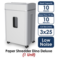 Dino Deluxe Paper Shredder (Cross Cut)-10 sheets (20L) (Paper Shredder, Shredder Machine, Office Shredder, Mesin Penghan