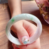 春帶彩翡翠手鐲 | 14圍 | 天然緬甸玉A貨翡翠 | 送禮