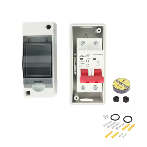 16A 20A 32A 40A 63A PV Solar Disconnect Switch Photovoltaic Circuit Isolator Miniature RV Breaker Bo