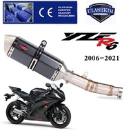 YZF-R6 Motorcycle Exhaust Contact Middle Pipe Slip On 1998-2021 For Yamaha YZF R6 YZF-R6 Exhaust Muf