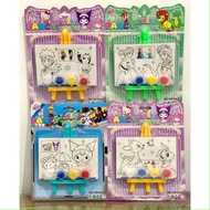 Educational Toys Painting Board With EASEL Stand For Children Learning Coloring Using Watercolor