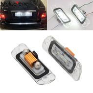 2Pieces White 6000K Error Free Led License Plate Lamp Bulb Number Plate Light For Mercedes Benz W164