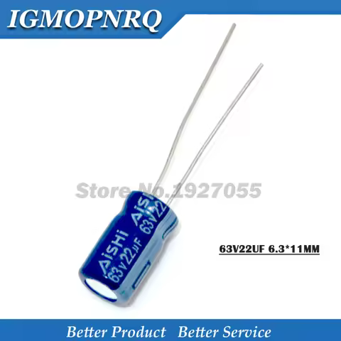 10PCS 63v22uf 22uf63v 6.3*11MM Electrolytic capacitor 63v 22uf 6.3x11 new