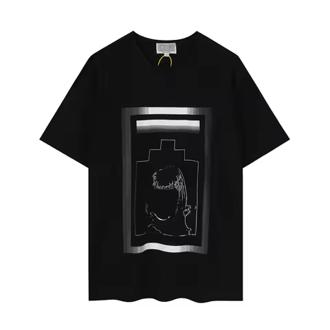 Black CAVEMPT T-Shirt Men Women Oversized CAV EMPT Abstract Pattern Printing Top T Shirt Tee