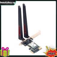 RTL8852BE WIreless WIFI6 Card with 10DB Antenna AX1800 802.11ax BT5.2 PCI-E Wireless Wlan Dual Band 