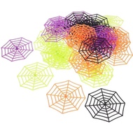 Halloween Spider Web Plastic Artificial Spider Web Accessories for Halloween Scene Decoration Props