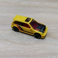 hotwheels honda civiv ef yellow