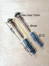 Baut Fisher Dudukan closet duduk / Baut dudukan kloset s12